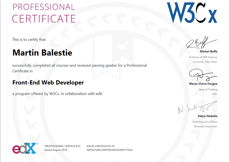 W3C web developer