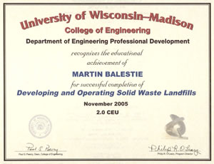 Wisconsin Madison certificate